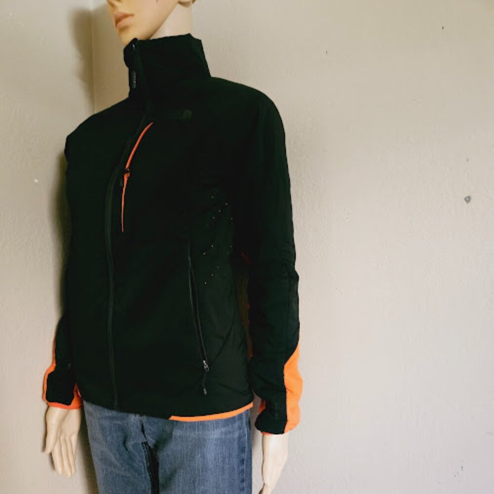 The North Face Women’s Full-Zip Black and Orange Jacket Size XS